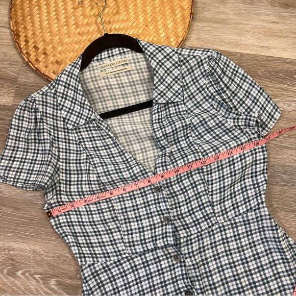 Urban Outfitters Blue Plaid Mini Dress - Picture 5 of 7